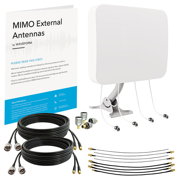 MIMO 4x4 Panel External Antenna Kit for 4G LTE/5G Hotspots Routers