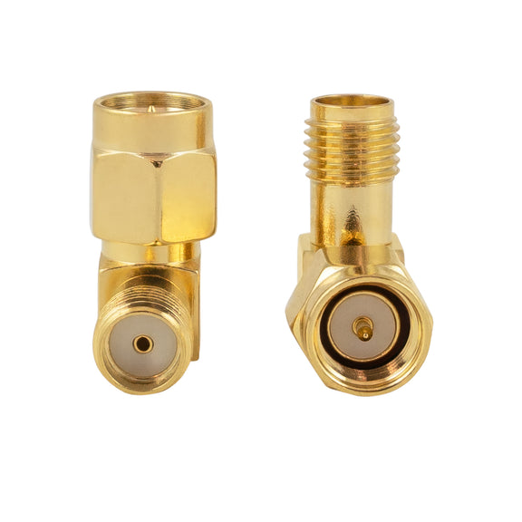 Right-Angle SMA-Male to SMA-Female Adapter