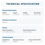 MIMO 2x2 Log Periodic External Antenna Kit | 20 ft UltraFlex Cable