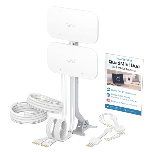 Waveform QuadMini Duo: Low-Profile Omni 8x8 MIMO Antenna Kit
