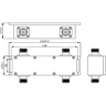 N-Female 2x2 Hybrid Coupler (3 dB), 600 - 4000 MHz