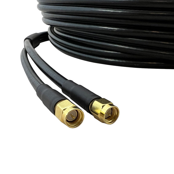 2 Câbles Coaxiaux SMA Mâle à Mâle – RG402 – 1 Mètre – 50 Ohms – Faible Perte – Pour Radio, Antenne, GPS