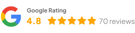 4.8 star rating on Google
