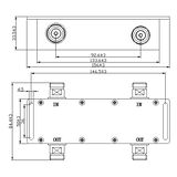 N-Female Hybrid Couplers (2x2, 3x3 and 4x4), 600 - 4200 MHz