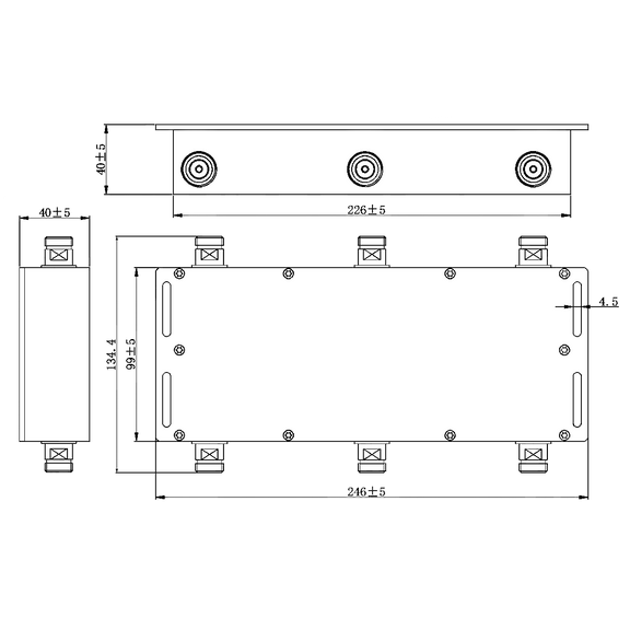 N-Female Hybrid Couplers (2x2, 3x3 and 4x4), 600 - 4200 MHz