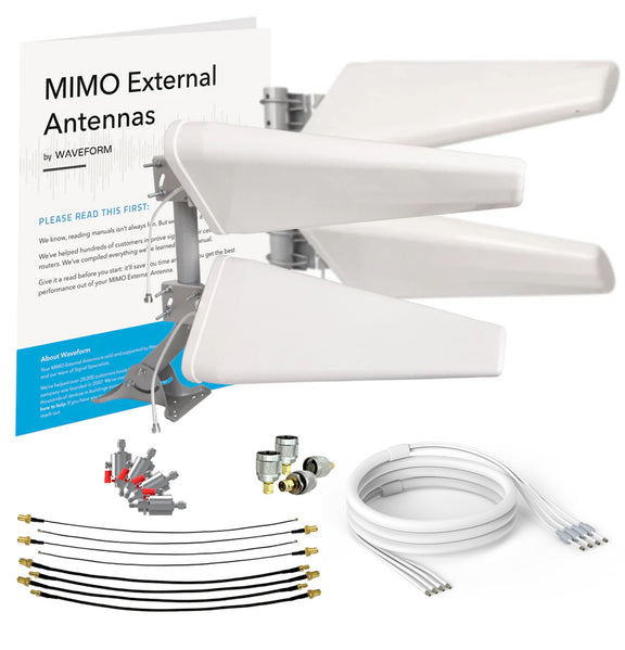 4x4 MIMO Log Periodic Antenna Kit | 20 ft UltraFlex Cable