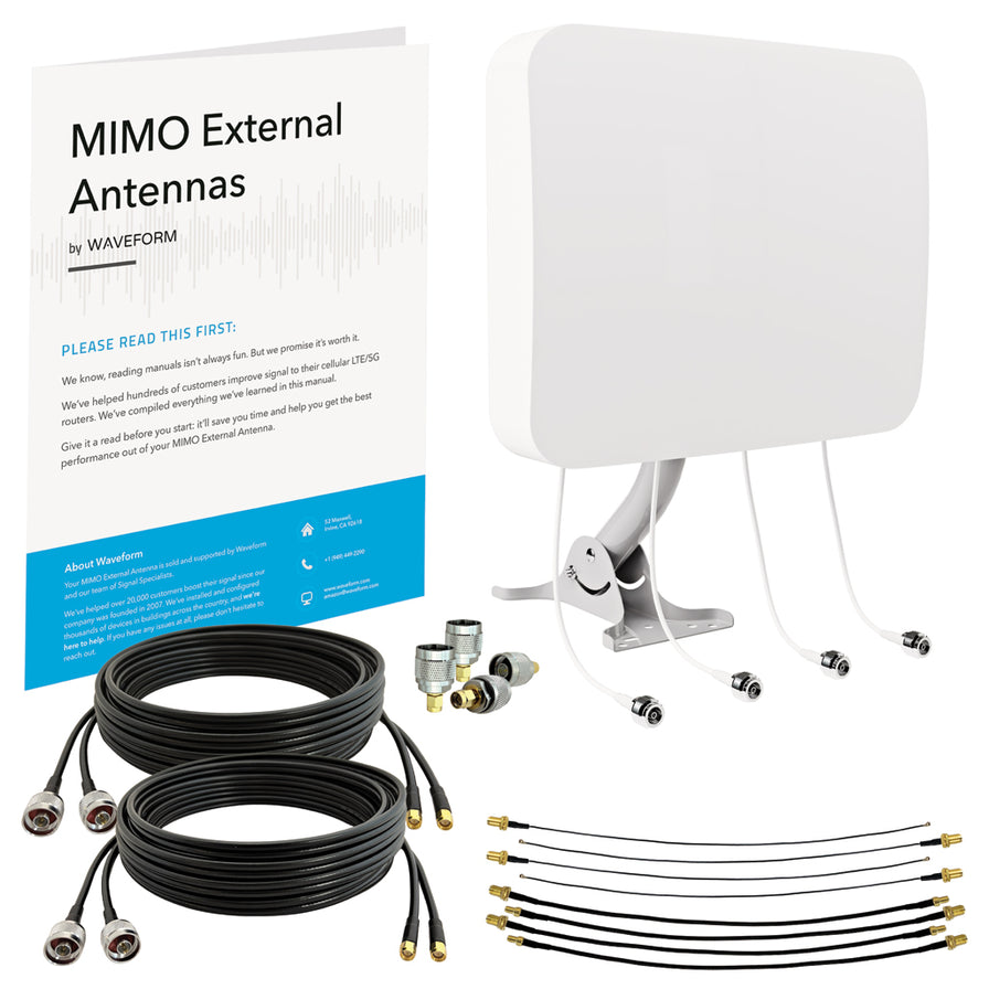MIMO 4x4 Panel External Antenna Kit for 4G LTE/5G Hotspots & Routers