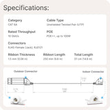 Waveform Ethernet Window Entry Cable: Ultra-Flat, High-Performance Passthrough Cable