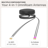[Used - Scratch & Dent] Waveform OmniRoam: 4-in-1 Low-Profile Mobile Antenna (4G/5G & WiFi) (Copy)