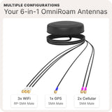 Waveform OmniRoam: 6-in-1 Low-Profile Mobile Antenna (4G/5G, WiFi & GPS)