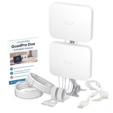 Waveform QuadPro Duo: High-Gain Directional 8x8 MIMO Panel Outdoor Antenna Kit