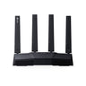 GL.iNet Flint 3 Wi-Fi 7 router, front view with four antennas raised