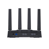 GL.iNet Flint 3 rear ports: DC 12V, 2.5G WAN, four 2.5G LAN, and reset button