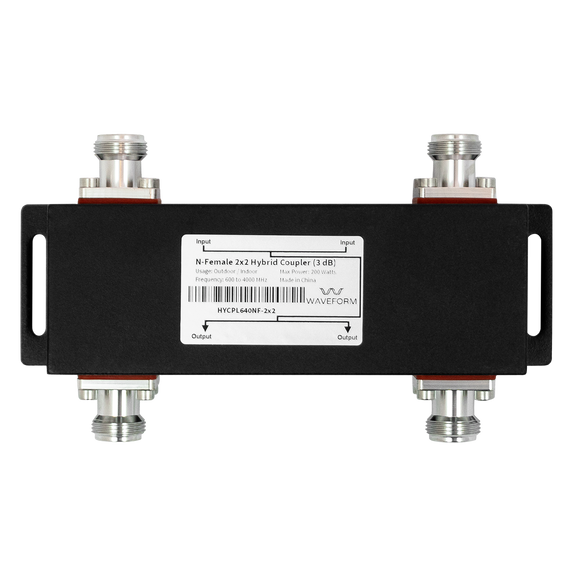 N-Female 2x2 Hybrid Coupler (3 dB), 600 - 4000 MHz