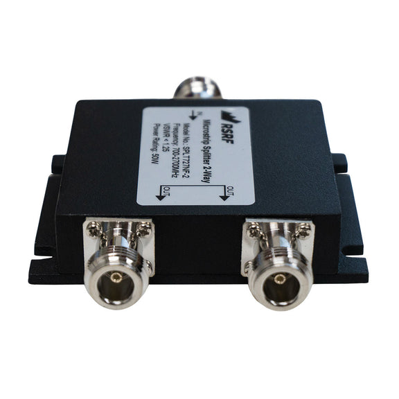 N-Female Wilkinson Microstrip Signal Splitters (2, 3, or 4-Way), 600 - 2700 MHz
