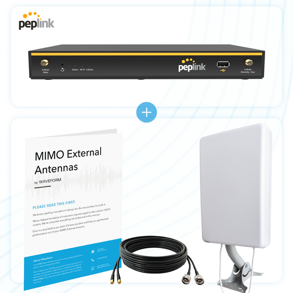 Peplink Balance 20X Router and External MIMO Antenna Kit