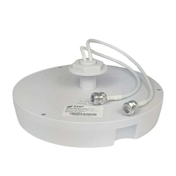 2x2 MIMO Ultra-Flat Dome Antenna with N-Female Connectors, 600-6000 MHz