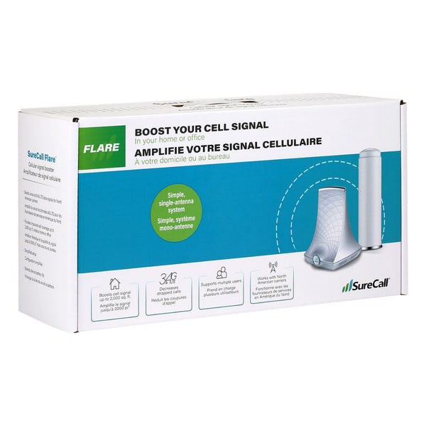 SureCall Flare Cell Signal Booster for 1-2 Room Coverage